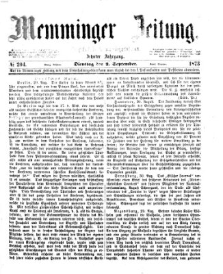 Memminger Zeitung Dienstag 2. September 1873