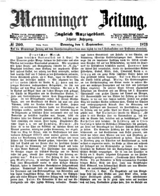 Memminger Zeitung Sonntag 7. September 1873