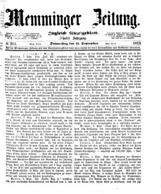 Memminger Zeitung Donnerstag 11. September 1873