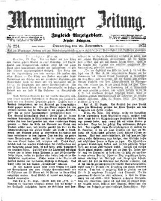 Memminger Zeitung Donnerstag 25. September 1873