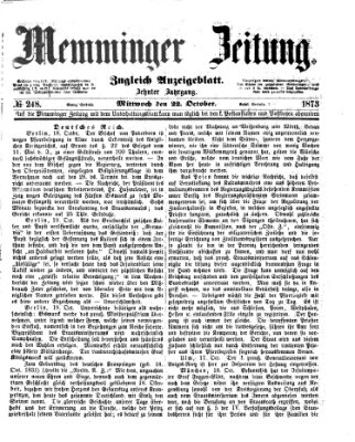 Memminger Zeitung Mittwoch 22. Oktober 1873