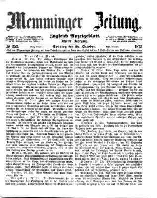 Memminger Zeitung Sonntag 26. Oktober 1873