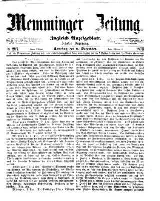 Memminger Zeitung Samstag 6. Dezember 1873