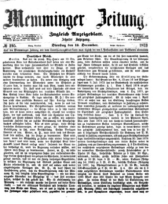 Memminger Zeitung Montag 15. Dezember 1873