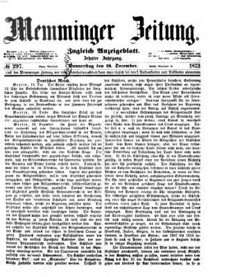 Memminger Zeitung Donnerstag 18. Dezember 1873