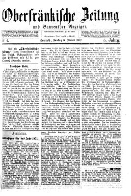 Oberfränkische Zeitung und Bayreuther Anzeiger (Bayreuther Anzeiger) Samstag 6. Januar 1872