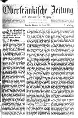 Oberfränkische Zeitung und Bayreuther Anzeiger (Bayreuther Anzeiger) Dienstag 16. Januar 1872