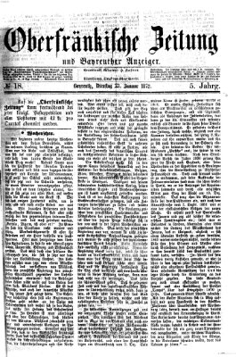 Oberfränkische Zeitung und Bayreuther Anzeiger (Bayreuther Anzeiger) Dienstag 23. Januar 1872