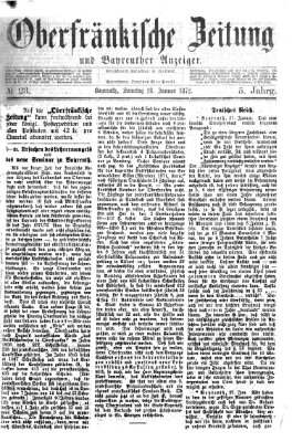 Oberfränkische Zeitung und Bayreuther Anzeiger (Bayreuther Anzeiger) Sonntag 28. Januar 1872