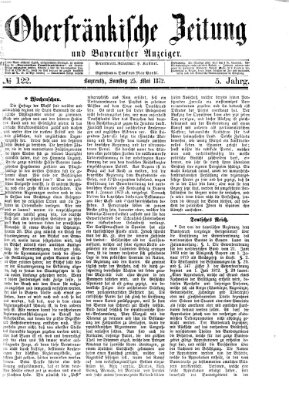 Oberfränkische Zeitung und Bayreuther Anzeiger (Bayreuther Anzeiger) Samstag 25. Mai 1872