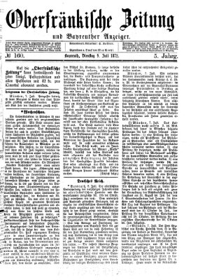 Oberfränkische Zeitung und Bayreuther Anzeiger (Bayreuther Anzeiger) Dienstag 9. Juli 1872