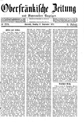 Oberfränkische Zeitung und Bayreuther Anzeiger (Bayreuther Anzeiger) Samstag 21. September 1872