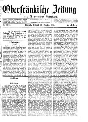 Oberfränkische Zeitung und Bayreuther Anzeiger (Bayreuther Anzeiger) Mittwoch 23. Oktober 1872