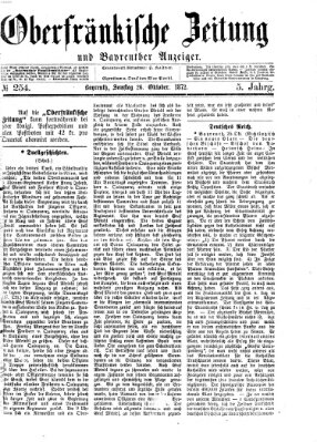 Oberfränkische Zeitung und Bayreuther Anzeiger (Bayreuther Anzeiger) Samstag 26. Oktober 1872