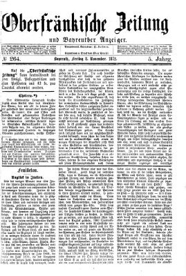 Oberfränkische Zeitung und Bayreuther Anzeiger (Bayreuther Anzeiger) Freitag 8. November 1872