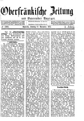 Oberfränkische Zeitung und Bayreuther Anzeiger (Bayreuther Anzeiger) Sonntag 10. November 1872