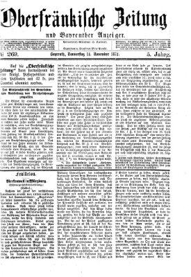 Oberfränkische Zeitung und Bayreuther Anzeiger (Bayreuther Anzeiger) Donnerstag 14. November 1872