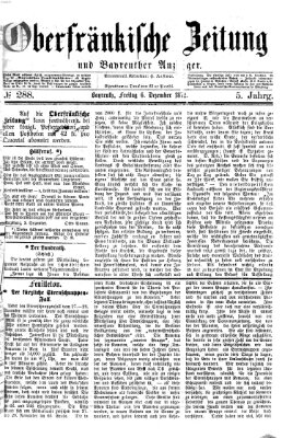 Oberfränkische Zeitung und Bayreuther Anzeiger (Bayreuther Anzeiger) Freitag 6. Dezember 1872