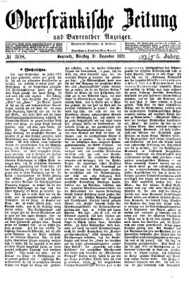 Oberfränkische Zeitung und Bayreuther Anzeiger (Bayreuther Anzeiger) Dienstag 31. Dezember 1872