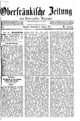 Oberfränkische Zeitung und Bayreuther Anzeiger (Bayreuther Anzeiger) Donnerstag 9. Januar 1873