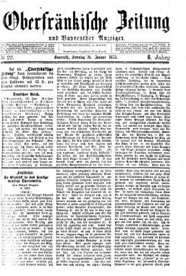 Oberfränkische Zeitung und Bayreuther Anzeiger (Bayreuther Anzeiger) Sonntag 26. Januar 1873