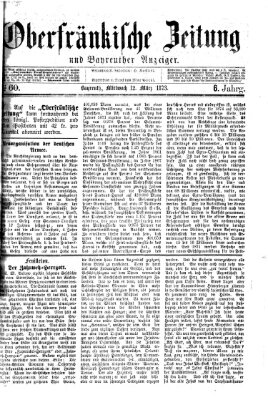 Oberfränkische Zeitung und Bayreuther Anzeiger (Bayreuther Anzeiger) Mittwoch 12. März 1873