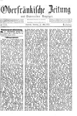 Oberfränkische Zeitung und Bayreuther Anzeiger (Bayreuther Anzeiger) Sonntag 11. Mai 1873