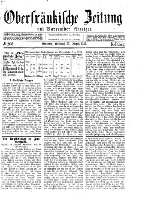 Oberfränkische Zeitung und Bayreuther Anzeiger (Bayreuther Anzeiger) Mittwoch 27. August 1873