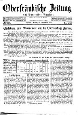 Oberfränkische Zeitung und Bayreuther Anzeiger (Bayreuther Anzeiger) Freitag 19. September 1873