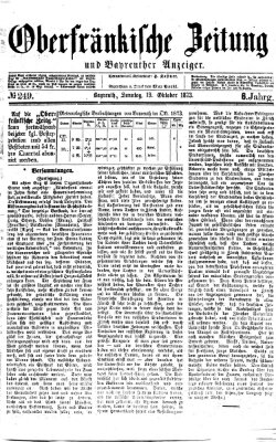 Oberfränkische Zeitung und Bayreuther Anzeiger (Bayreuther Anzeiger) Sonntag 19. Oktober 1873