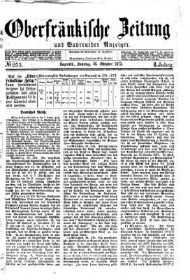 Oberfränkische Zeitung und Bayreuther Anzeiger (Bayreuther Anzeiger) Sonntag 26. Oktober 1873