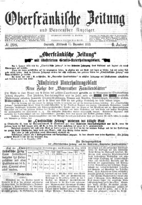 Oberfränkische Zeitung und Bayreuther Anzeiger (Bayreuther Anzeiger) Mittwoch 17. Dezember 1873