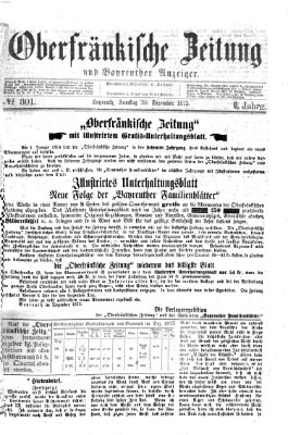 Oberfränkische Zeitung und Bayreuther Anzeiger (Bayreuther Anzeiger) Samstag 20. Dezember 1873
