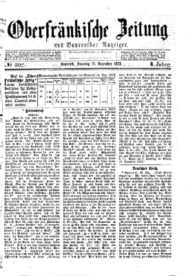 Oberfränkische Zeitung und Bayreuther Anzeiger (Bayreuther Anzeiger) Sonntag 21. Dezember 1873