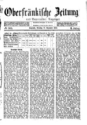 Oberfränkische Zeitung und Bayreuther Anzeiger (Bayreuther Anzeiger) Dienstag 23. Dezember 1873