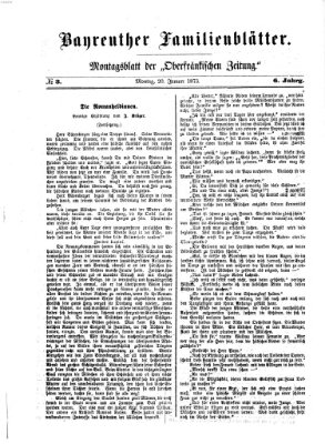 Bayreuther Familienblätter (Bayreuther Anzeiger) Montag 20. Januar 1873