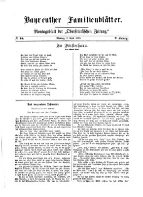 Bayreuther Familienblätter (Bayreuther Anzeiger) Montag 3. März 1873