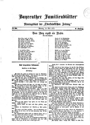 Bayreuther Familienblätter (Bayreuther Anzeiger) Montag 19. Mai 1873