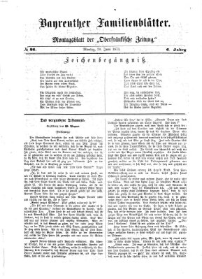 Bayreuther Familienblätter (Bayreuther Anzeiger) Montag 30. Juni 1873