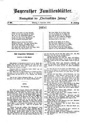 Bayreuther Familienblätter (Bayreuther Anzeiger) Montag 8. September 1873