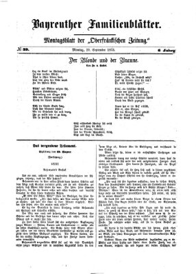 Bayreuther Familienblätter (Bayreuther Anzeiger) Montag 29. September 1873