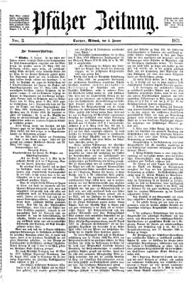 Pfälzer Zeitung Mittwoch 4. Januar 1871