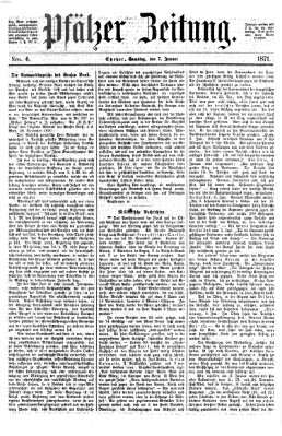 Pfälzer Zeitung Samstag 7. Januar 1871