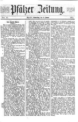 Pfälzer Zeitung Donnerstag 12. Januar 1871