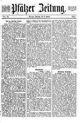 Pfälzer Zeitung Dienstag 17. Januar 1871