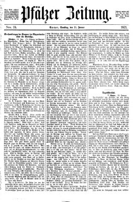 Pfälzer Zeitung Samstag 21. Januar 1871