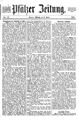 Pfälzer Zeitung Mittwoch 25. Januar 1871