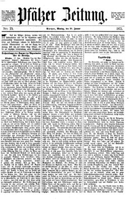 Pfälzer Zeitung Montag 30. Januar 1871