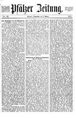 Pfälzer Zeitung Donnerstag 9. Februar 1871