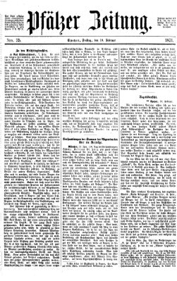 Pfälzer Zeitung Freitag 10. Februar 1871